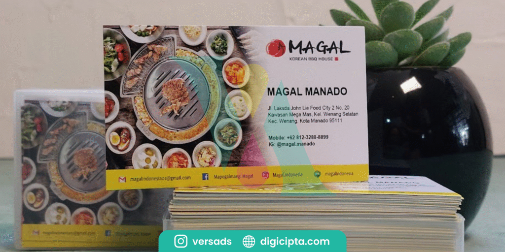 Kartu nama sebagai alat branding usaha restoran MAGAL