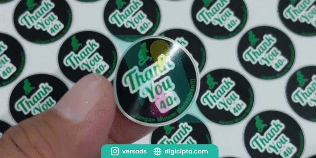 Sticker sebagai media promosi bisnis untuk produk atau acara