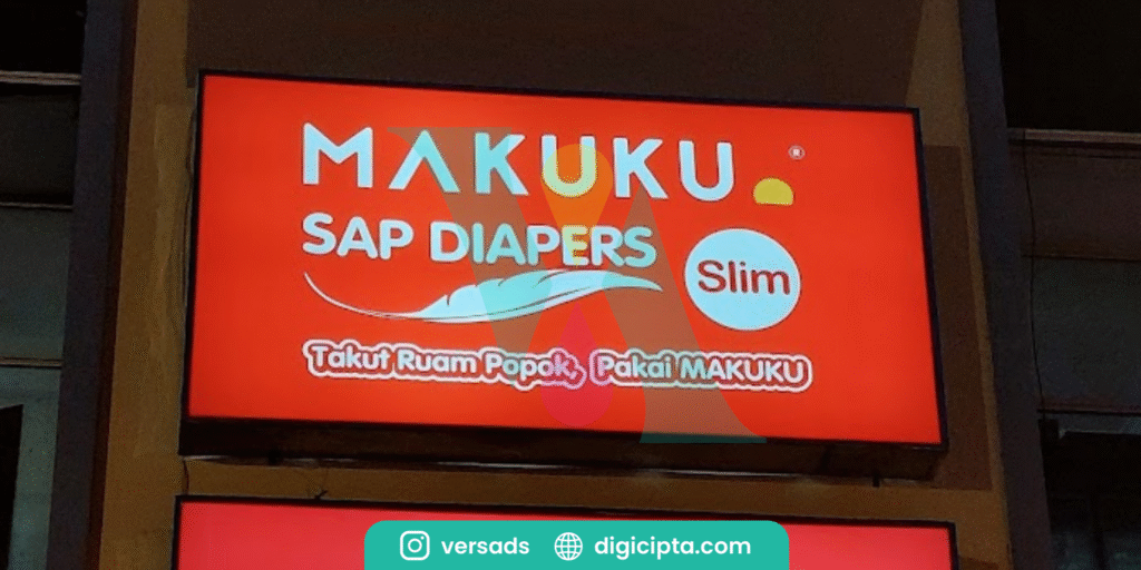 Neonbox brand MAKUKU sebagai contoh media branding bisnis untuk memperkuat identitas toko